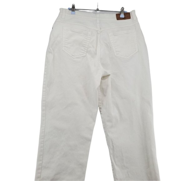 FADED GLORY Jeans Women's 5-Pocket Straight Leg Relaxed Fit White Size 10 Petite - Picture 9 of 11